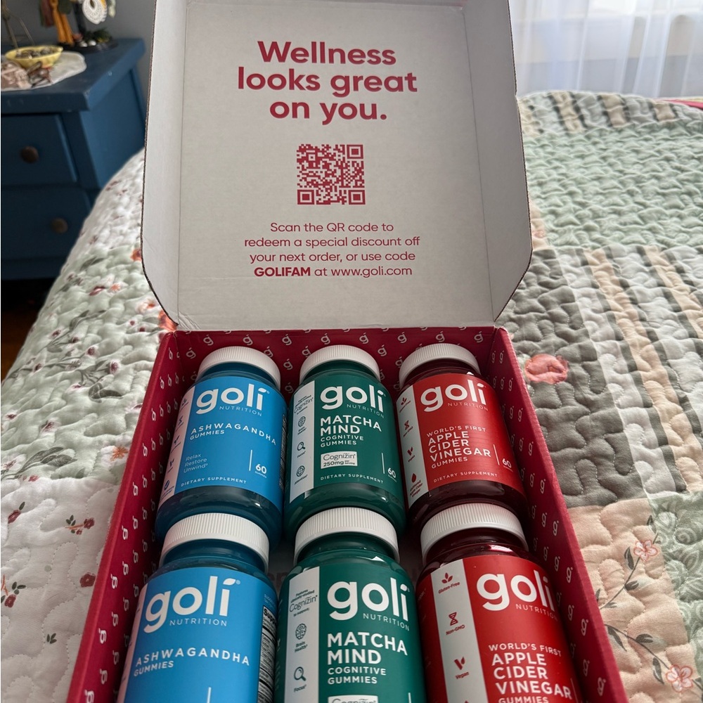 Goli Nutrition Wellness Gummies Variety Pack - Blue, Green, Red